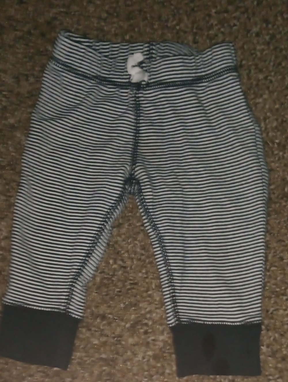 Striped Black and White Baby Jogger SweatPants- Carter's